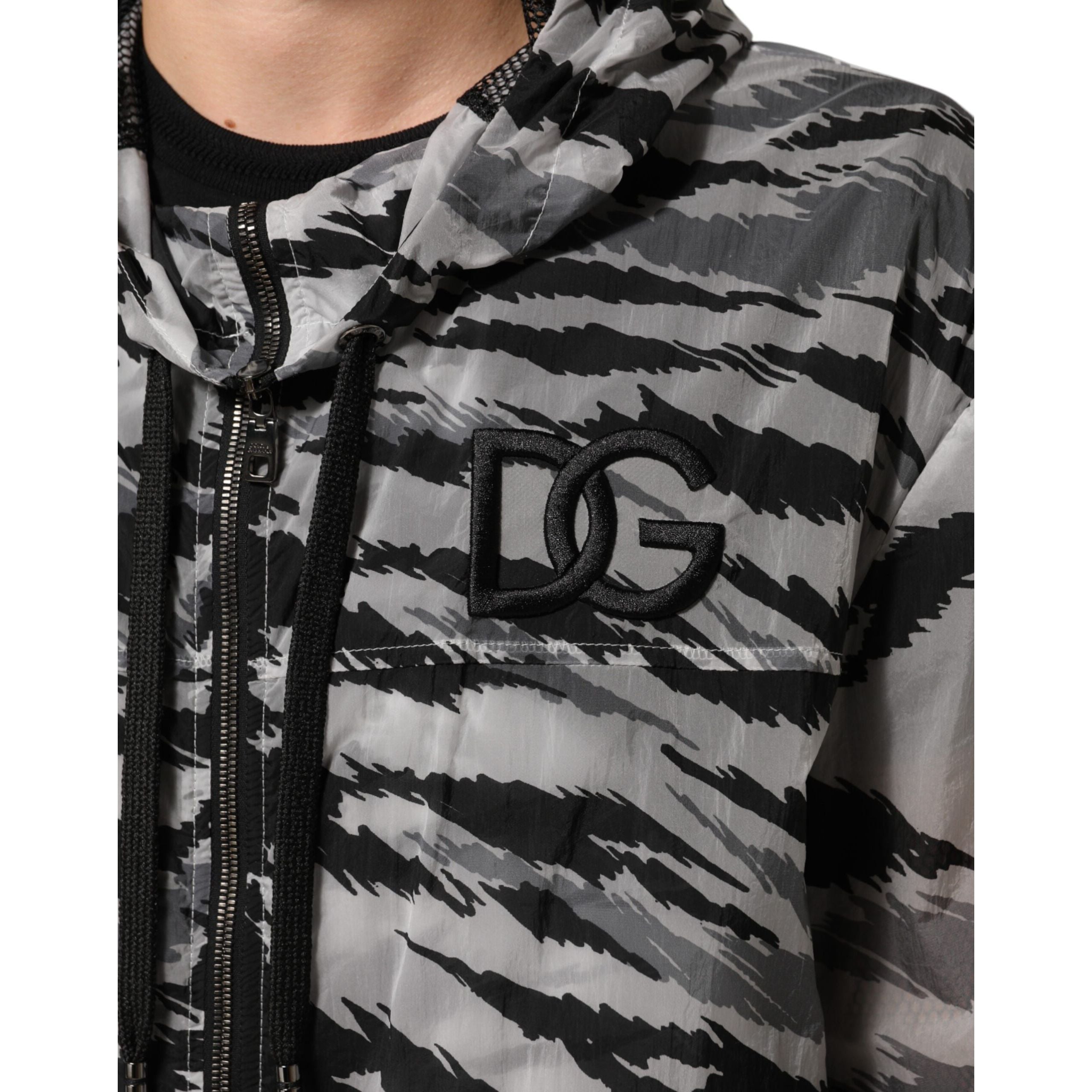 Hanorac cu glugă Dolce & Gabbana camuflaj gri