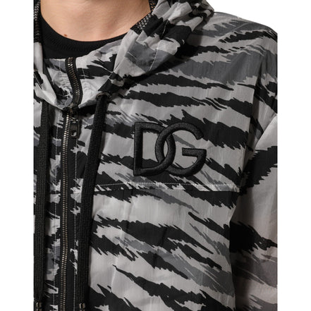 Hanorac cu glugă Dolce & Gabbana camuflaj gri