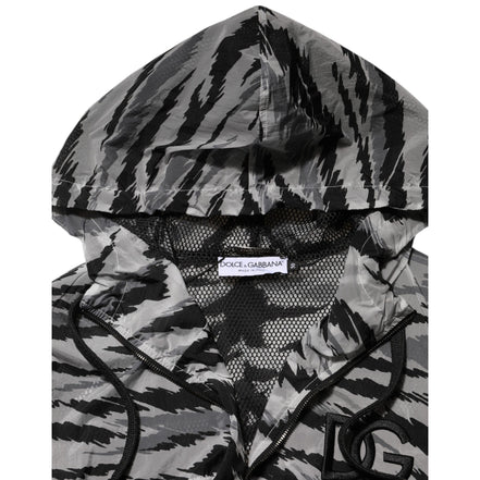 Hanorac cu glugă Dolce & Gabbana camuflaj gri