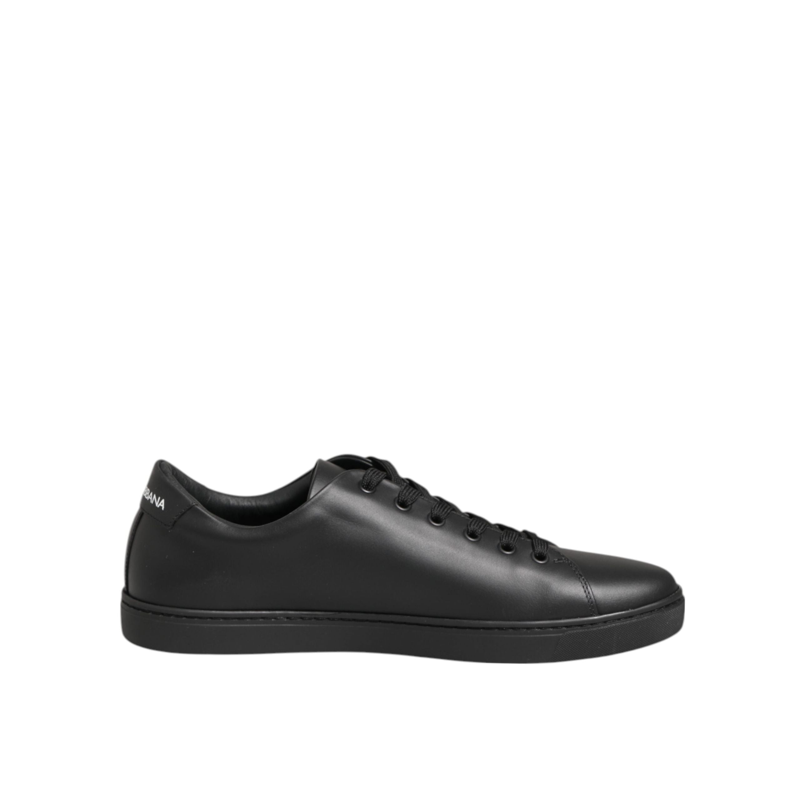 Adidași Dolce & Gabbana din piele neagră cu inimă de cristal