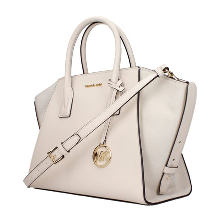 Geantă de mână Michael Kors din piele bej