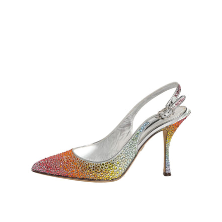 Pantofi cu toc Dolce & Gabbana Multicolor din Paiete cu Baretă la Spate