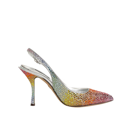 Pantofi cu toc Dolce & Gabbana Multicolor din Paiete cu Baretă la Spate