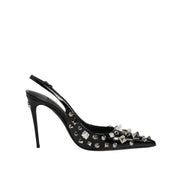 Dolce & Gabbana pantofi slingback negri din piele cu ținte