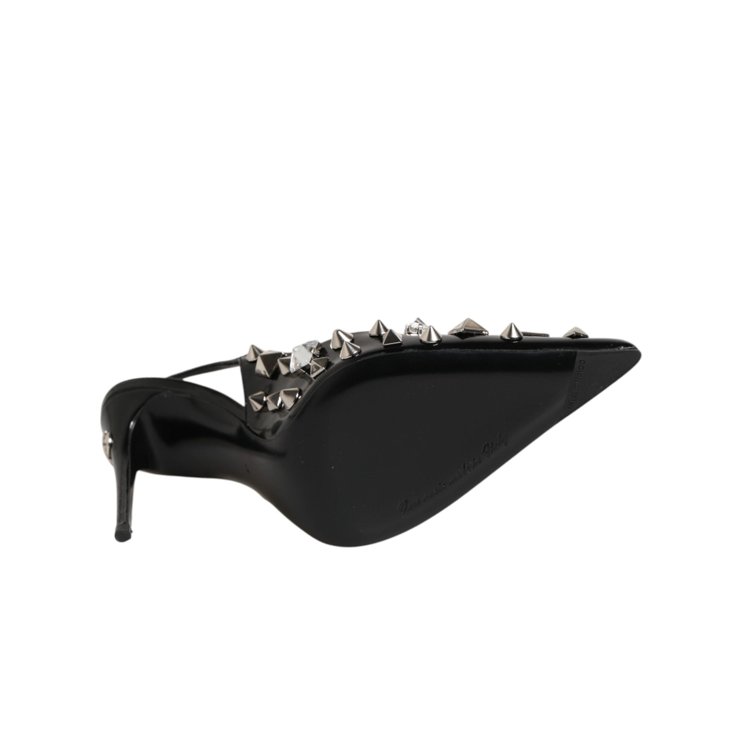 Dolce & Gabbana pantofi slingback negri din piele cu ținte