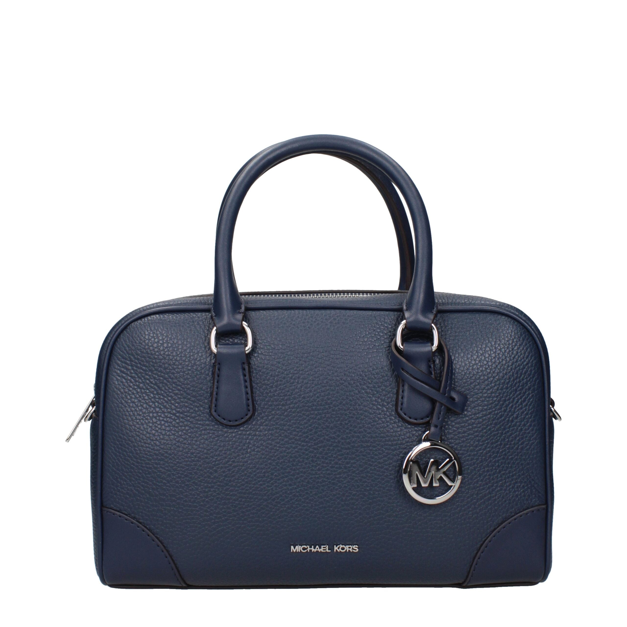 Geantă de mână Michael Kors din piele albastră