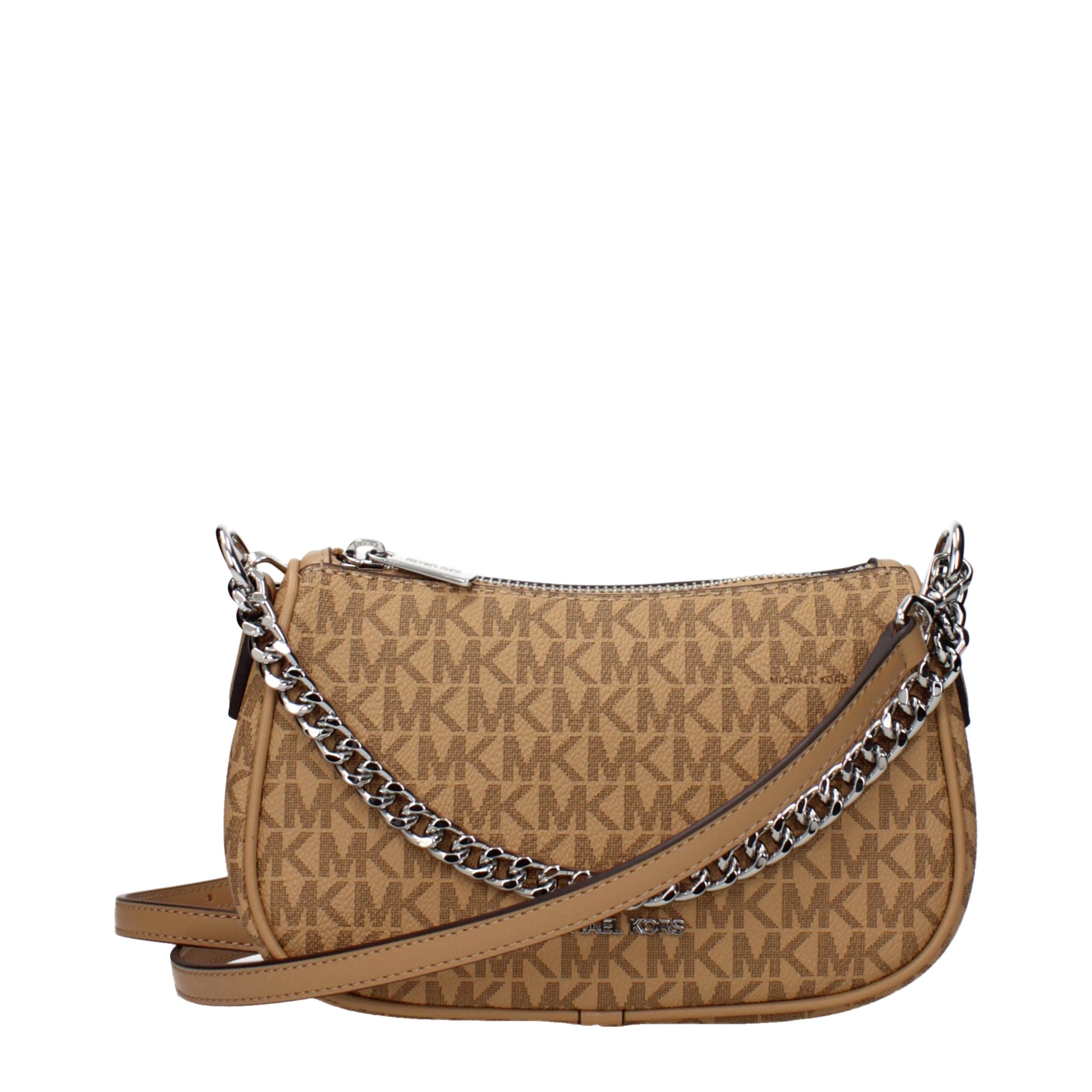 Geantă de mână Michael Kors maro textil
