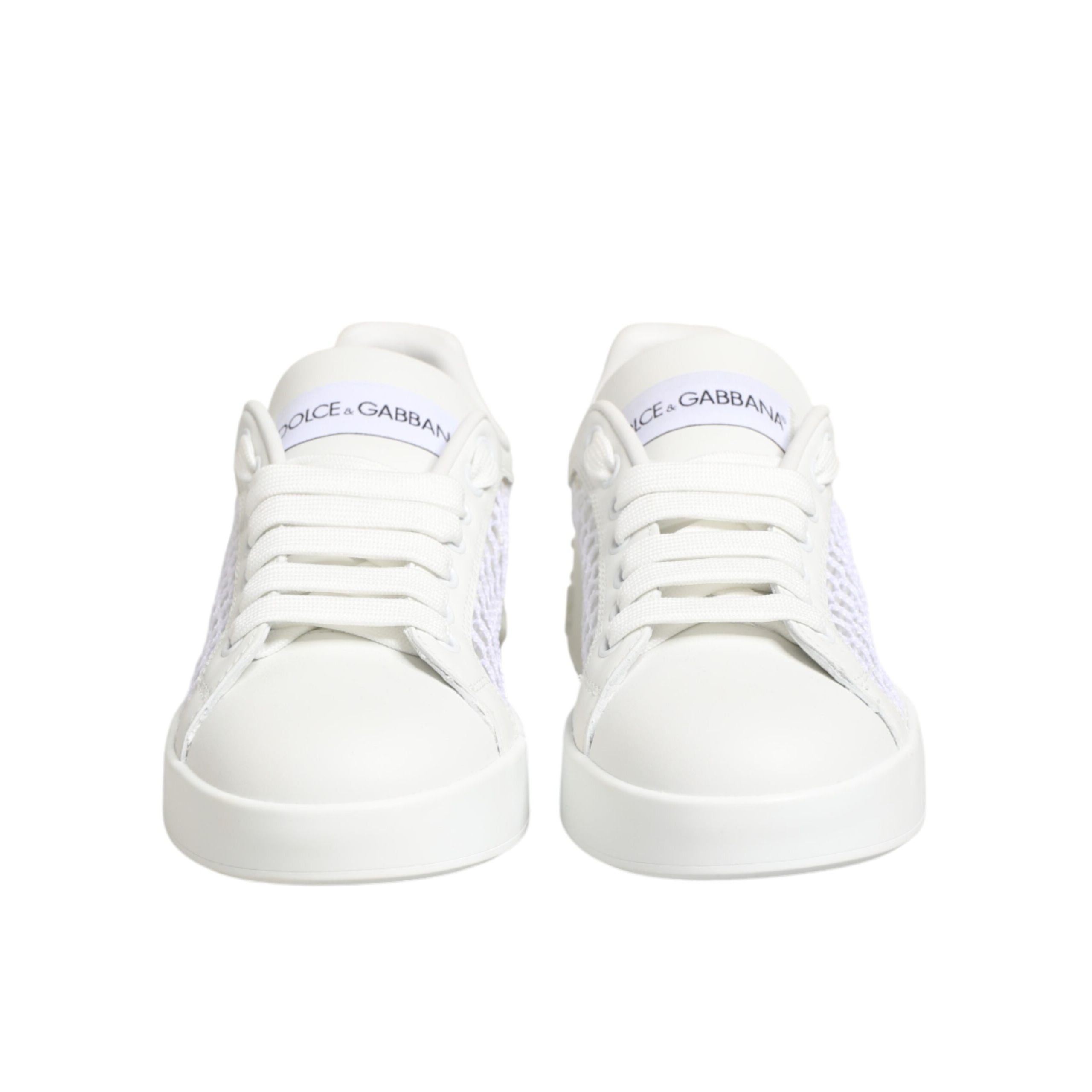 Dolce & Gabbana Adidași Joși cu Inserții din Plasă Albă