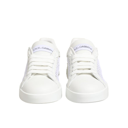 Dolce & Gabbana Adidași Joși cu Inserții din Plasă Albă