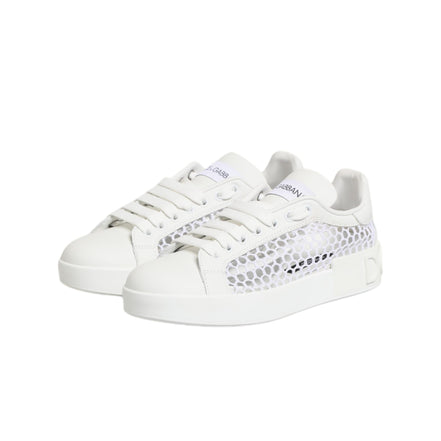 Dolce & Gabbana Adidași Joși cu Inserții din Plasă Albă