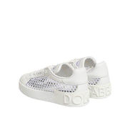 Dolce & Gabbana Adidași Joși cu Inserții din Plasă Albă