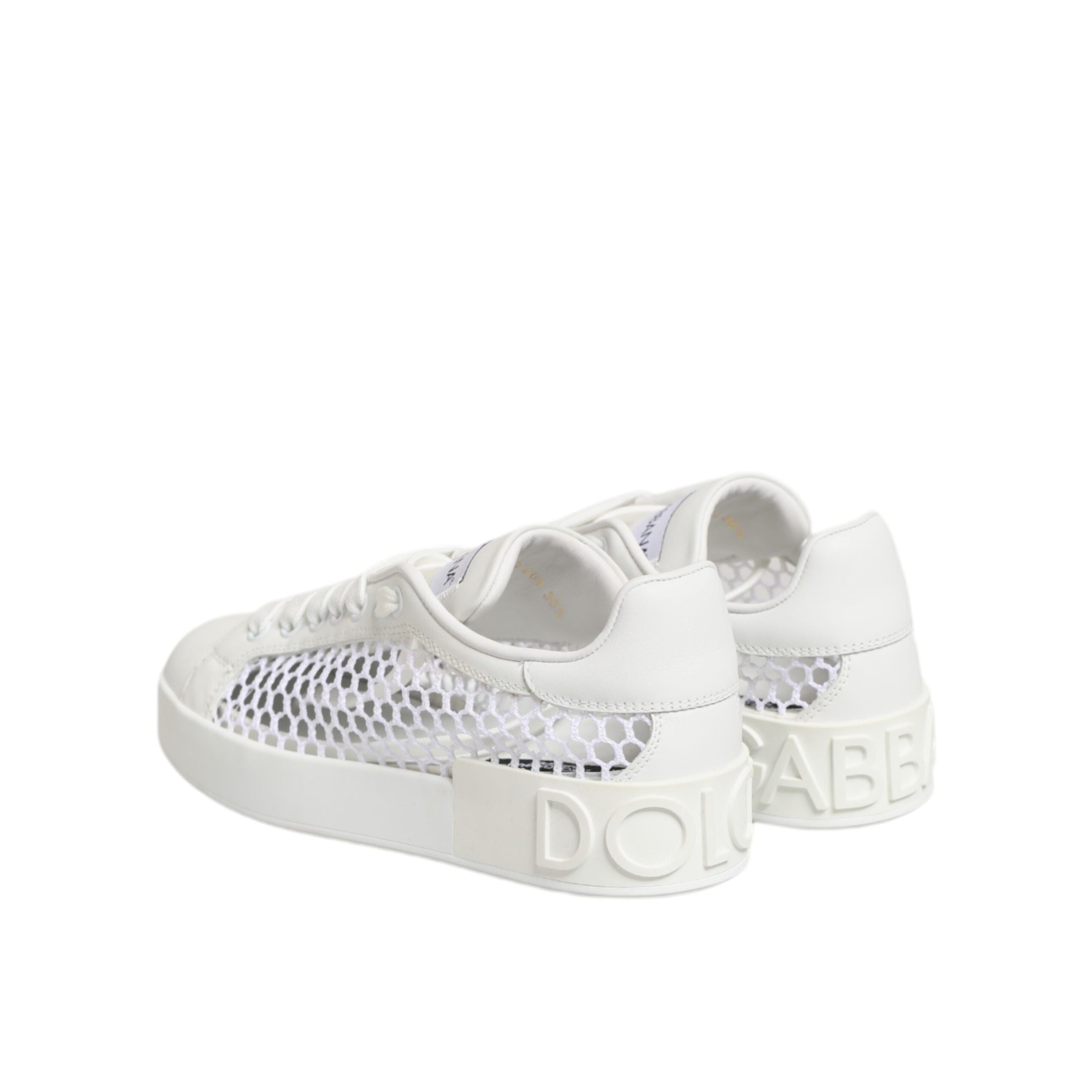 Dolce & Gabbana Adidași Joși cu Inserții din Plasă Albă