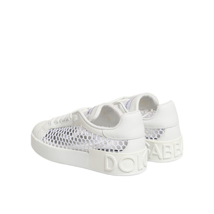 Dolce & Gabbana Adidași Joși cu Inserții din Plasă Albă