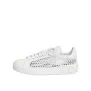 Dolce & Gabbana Adidași Joși cu Inserții din Plasă Albă