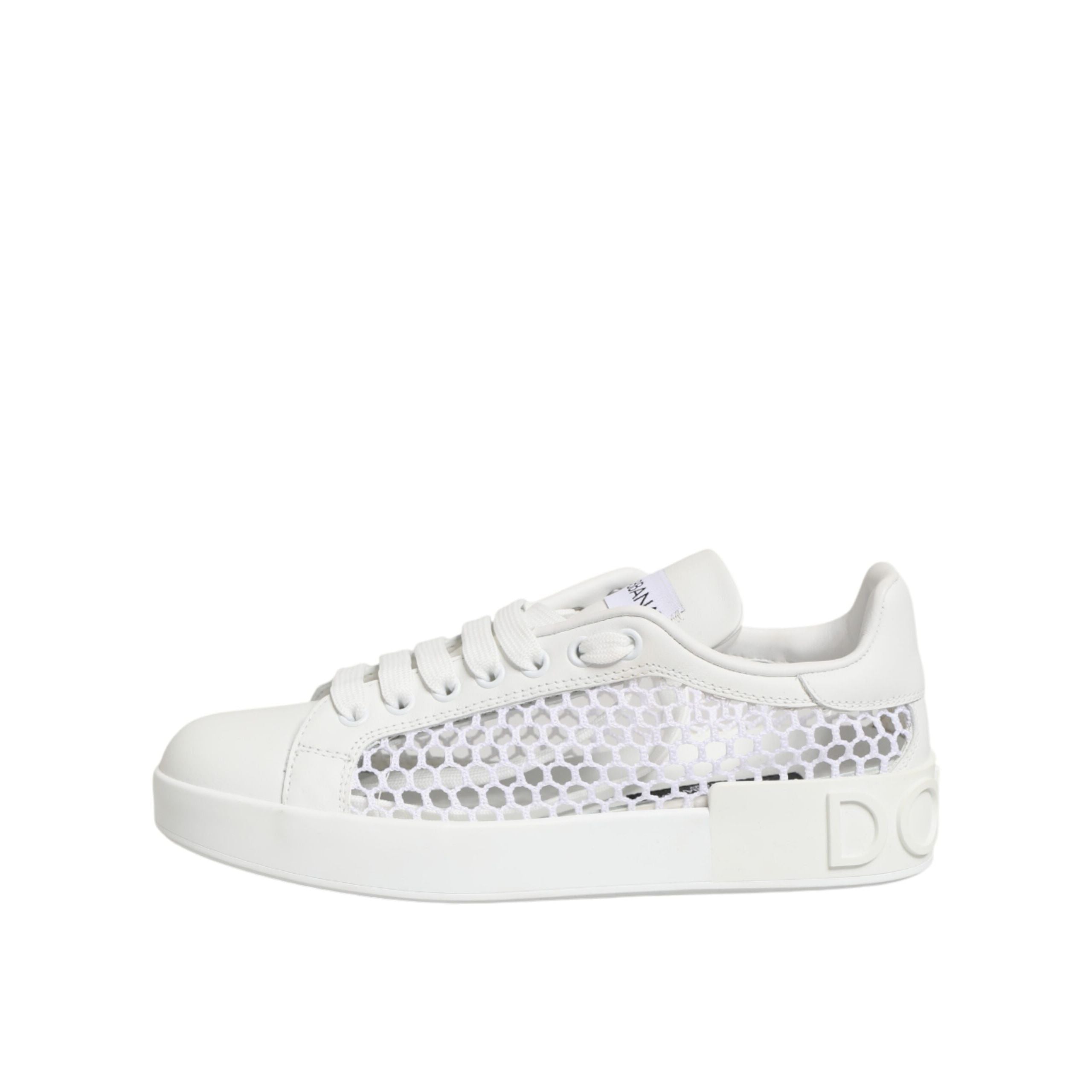 Dolce & Gabbana Adidași Joși cu Inserții din Plasă Albă
