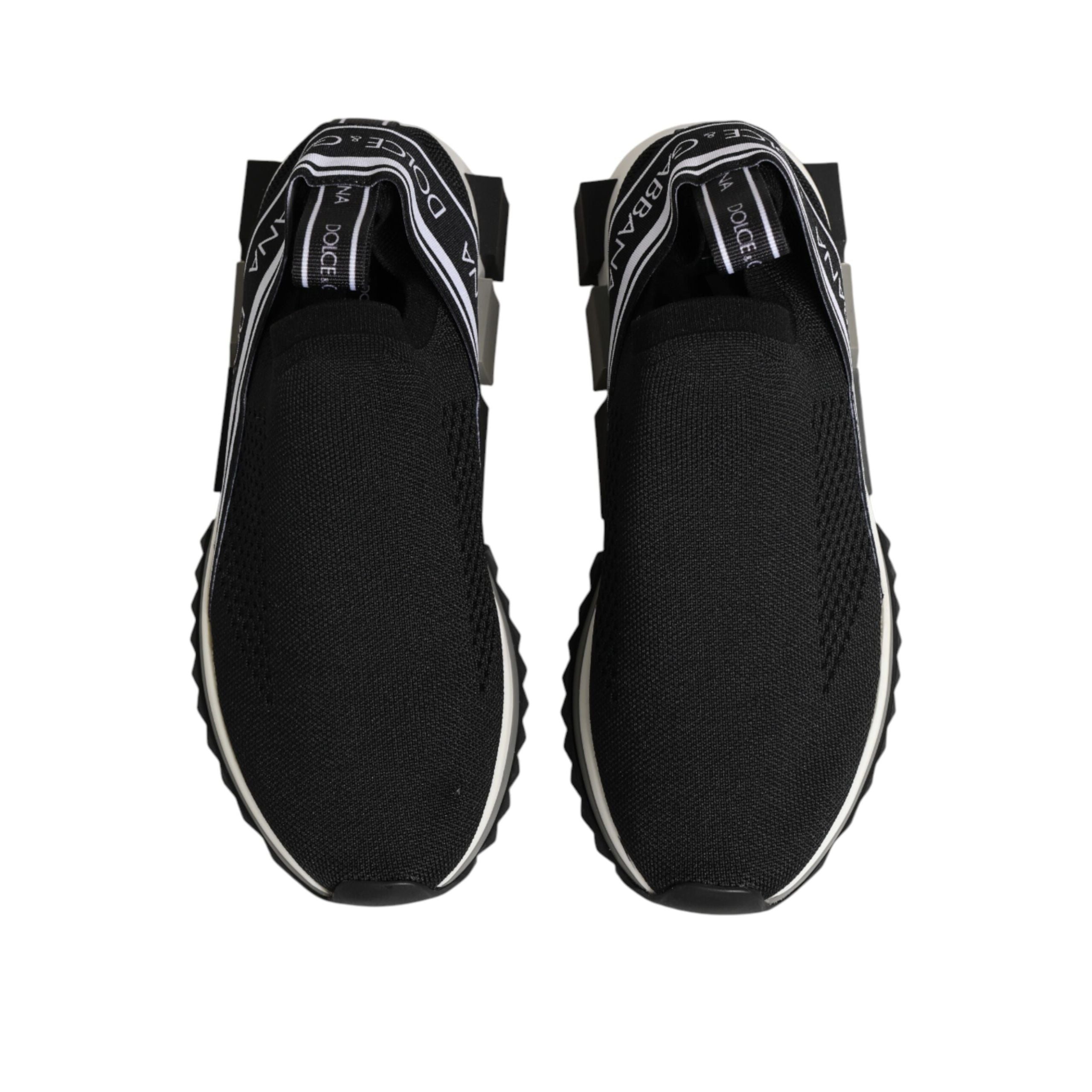 Dolce & Gabbana Black Slip On Sorrento Low Top Sneakers