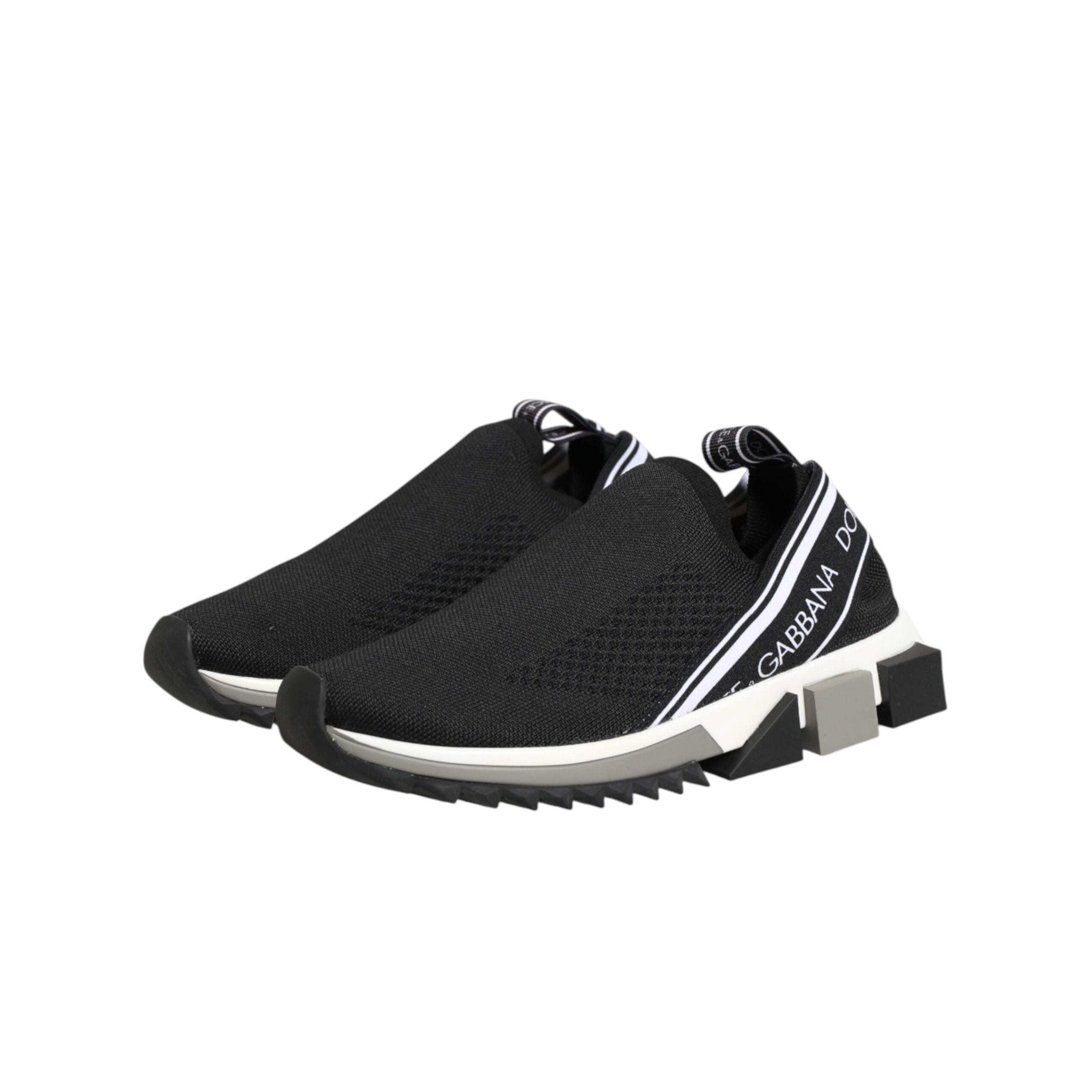 Dolce & Gabbana Black Slip On Sorrento Low Top Sneakers