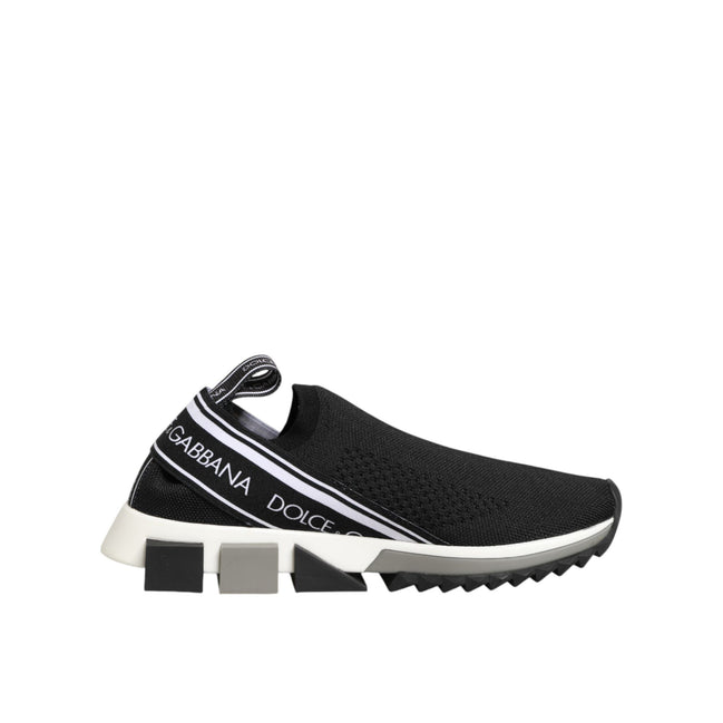 Dolce & Gabbana Black Slip On Sorrento Low Top Sneakers