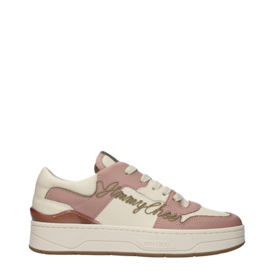 Tenisi joși Jimmy Choo din piele roz