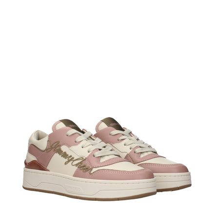Tenisi joși Jimmy Choo din piele roz