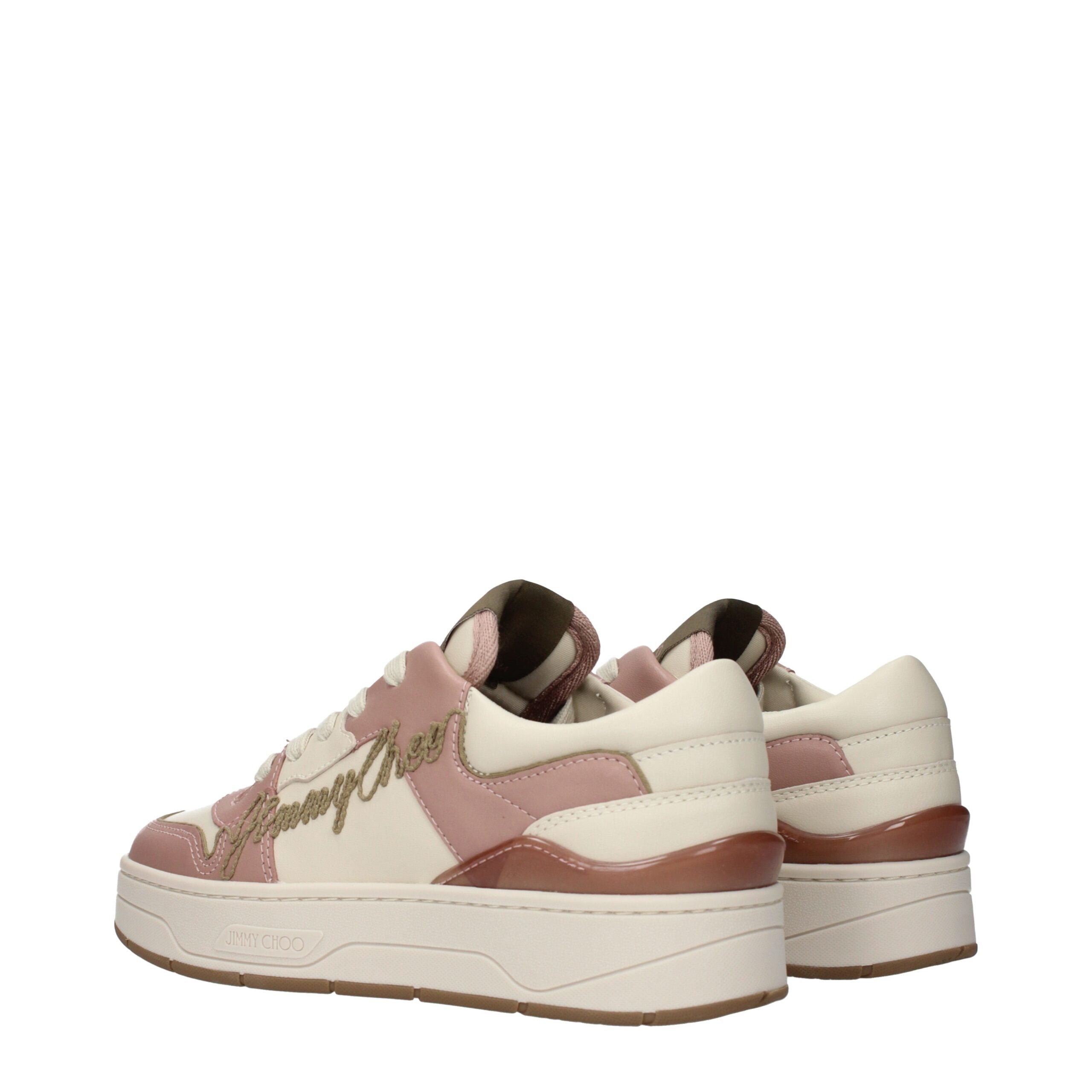 Tenisi joși Jimmy Choo din piele roz