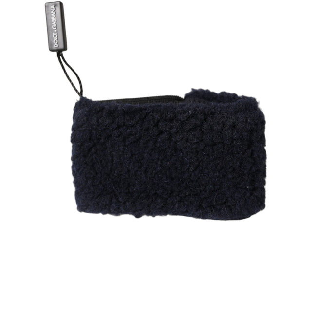 Dolce & Gabbana Black Wool Knitted Sweatbands Wristband