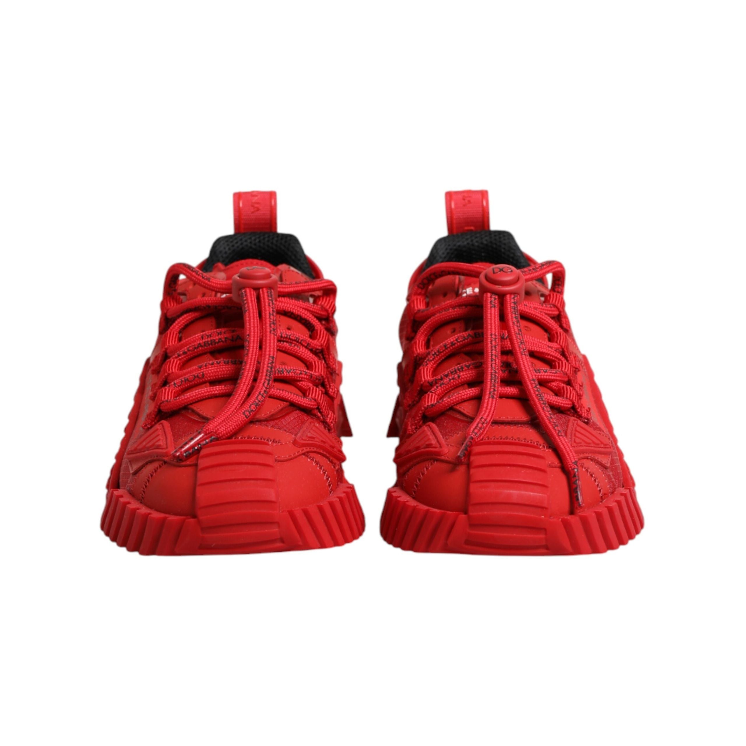 Dolce & Gabbana Red Logo Lace Low Top NS1 Sneakers