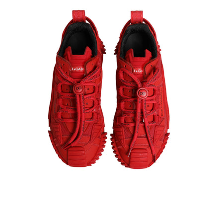 Dolce & Gabbana Red Logo Lace Low Top NS1 Sneakers
