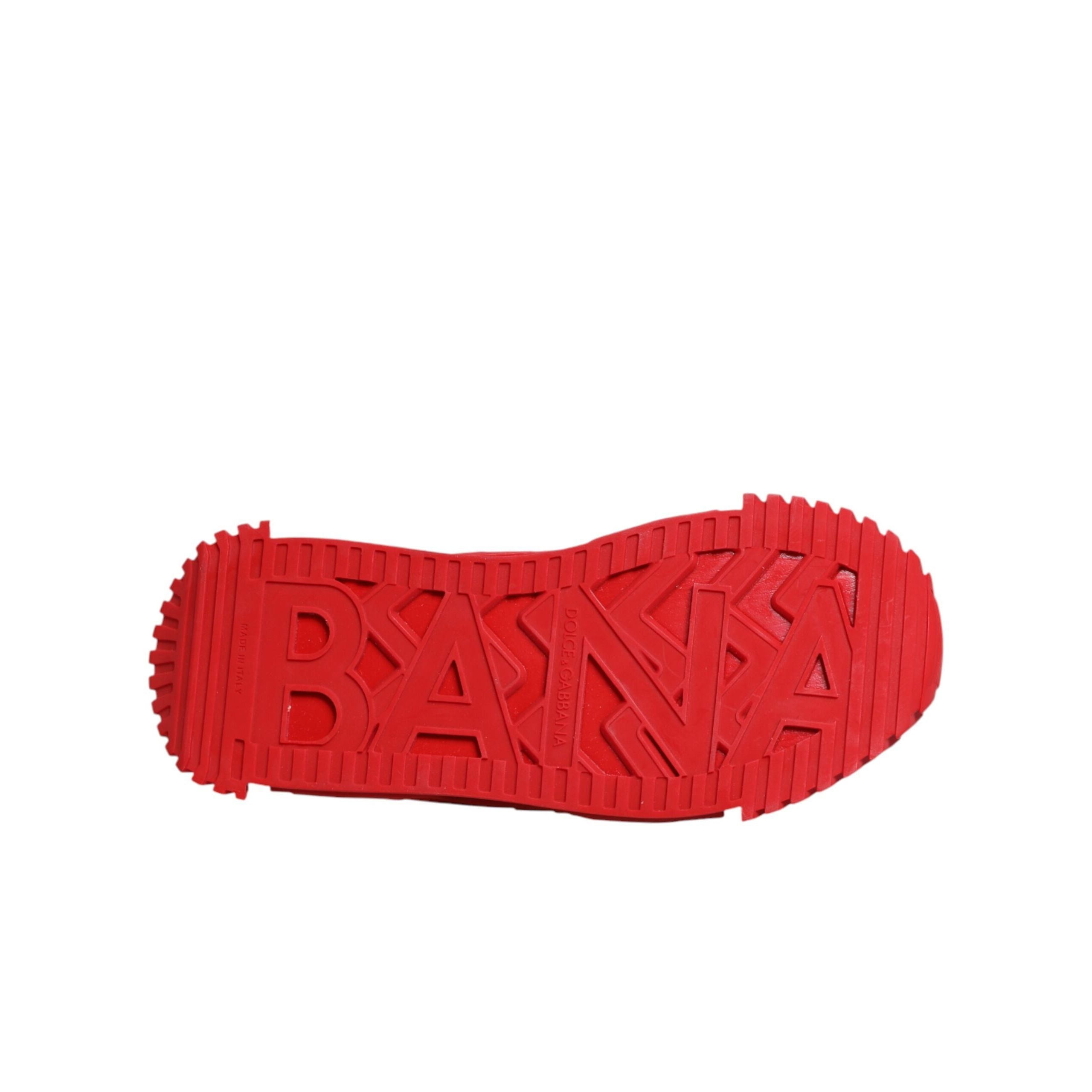 Dolce & Gabbana Red Logo Lace Low Top NS1 Sneakers