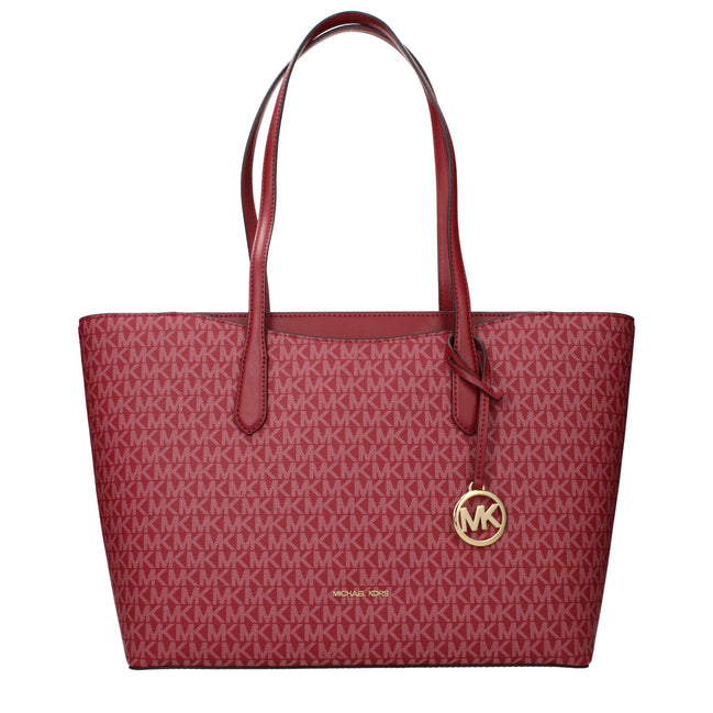 Geantă de umăr Michael Kors roșie din material textil
