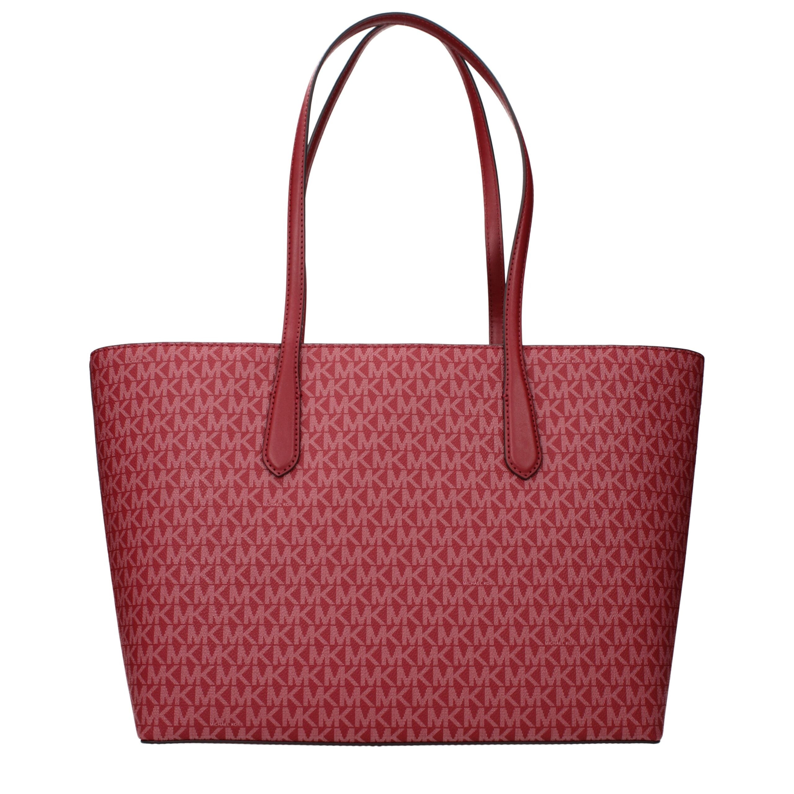 Geantă de umăr Michael Kors roșie din material textil