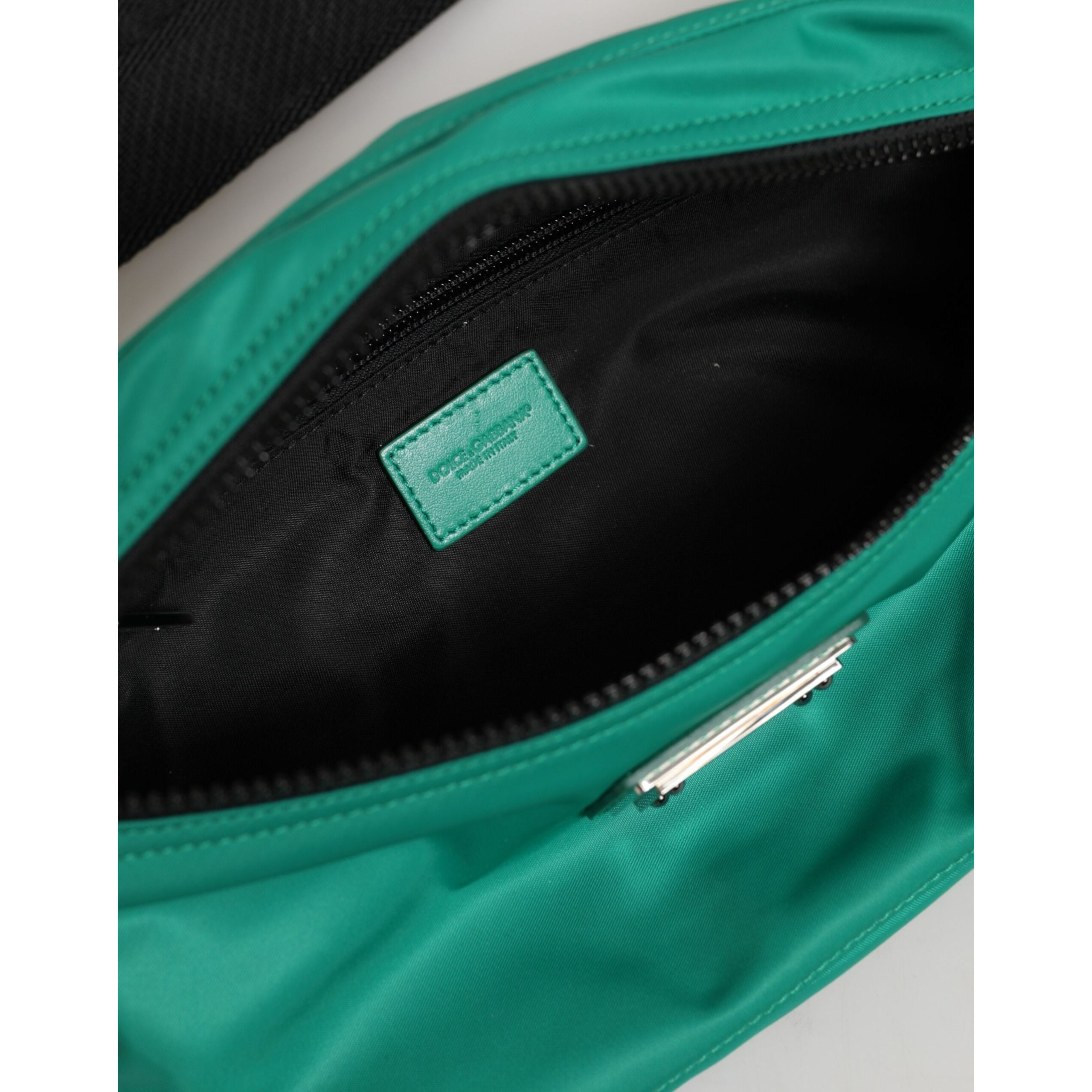 Dolce & Gabbana Geantă de brâu verde cu logo