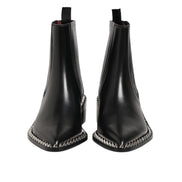 Dolce & Gabbana Black Studded Chelsea Ankle Boots