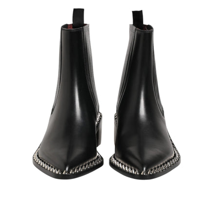 Dolce & Gabbana Black Studded Chelsea Ankle Boots