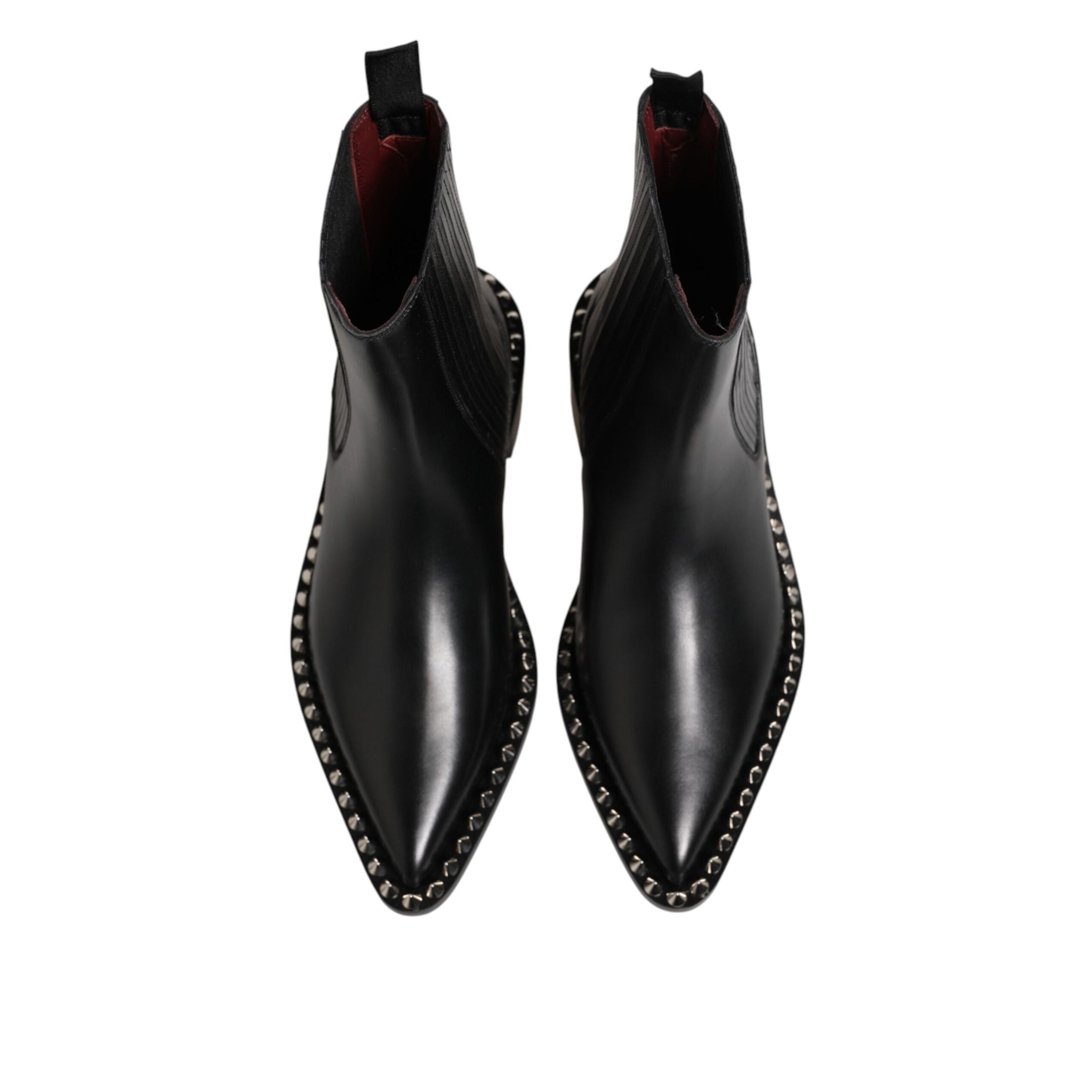 Dolce & Gabbana Black Studded Chelsea Ankle Boots