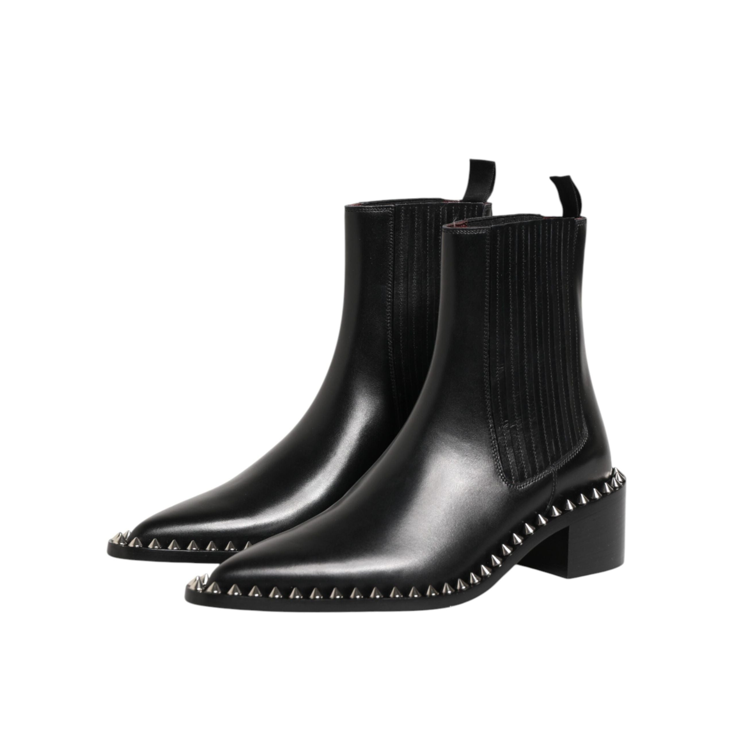 Dolce & Gabbana Black Studded Chelsea Ankle Boots