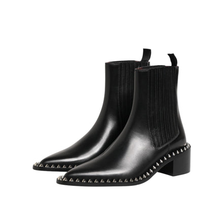 Dolce & Gabbana Black Studded Chelsea Ankle Boots
