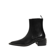 Dolce & Gabbana Black Studded Chelsea Ankle Boots