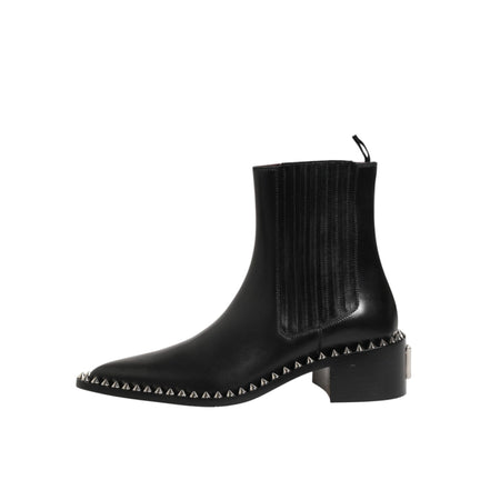 Dolce & Gabbana Black Studded Chelsea Ankle Boots
