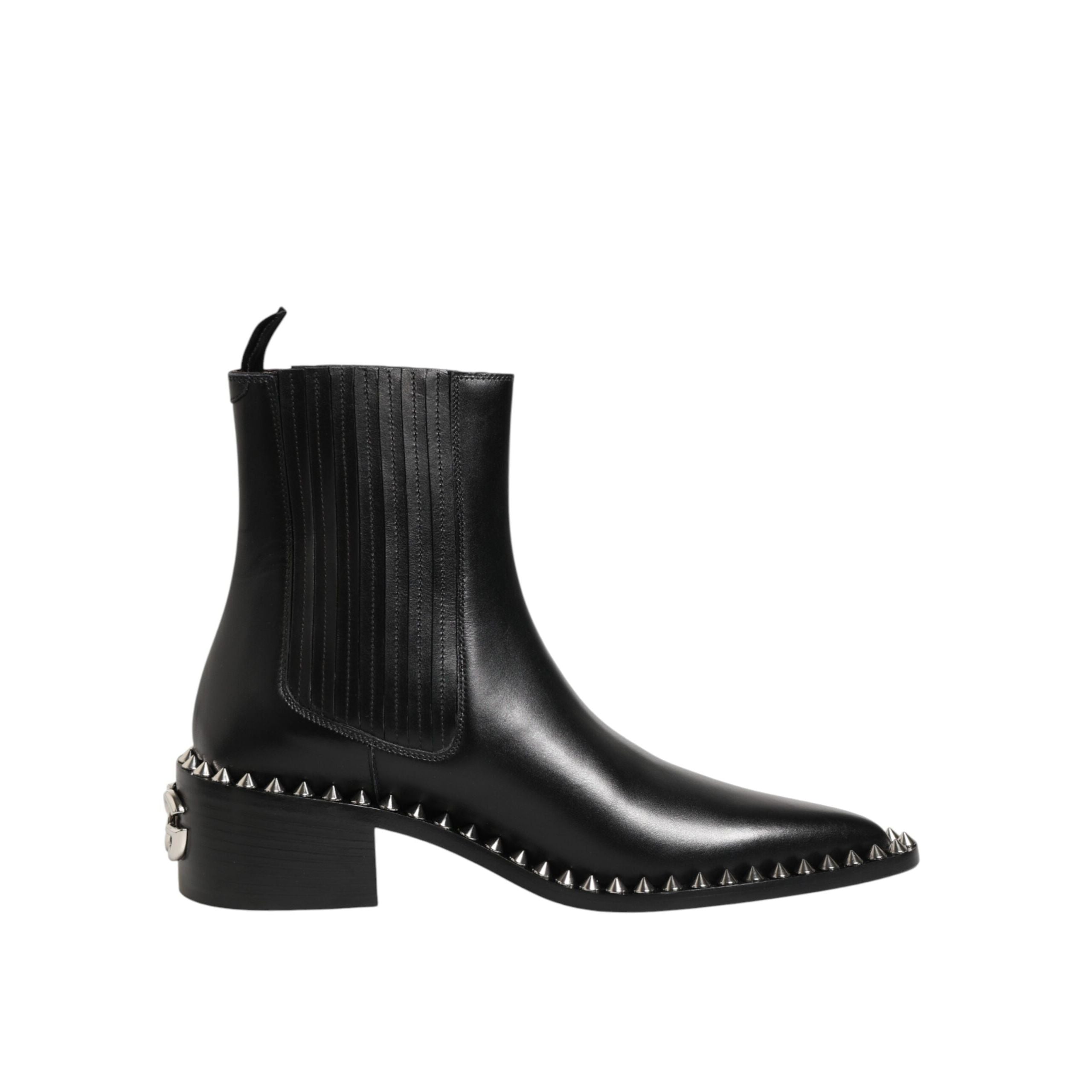 Dolce & Gabbana Black Studded Chelsea Ankle Boots