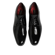 Dolce & Gabbana Black Leather Derby Shoes