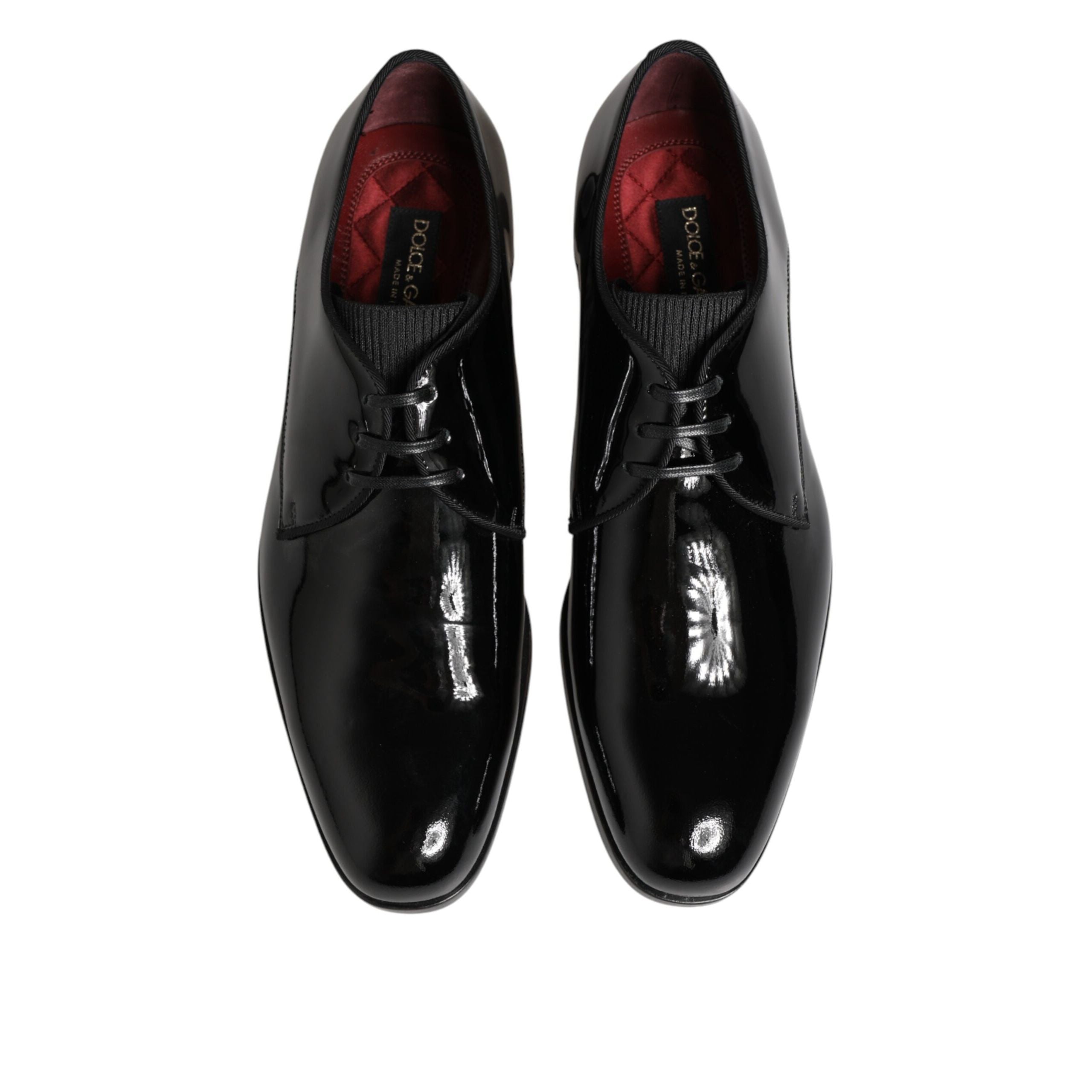 Dolce & Gabbana Black Leather Derby Shoes