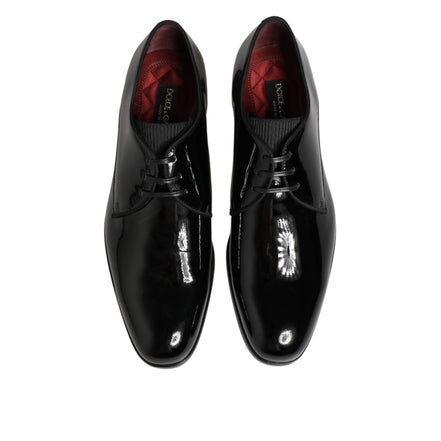 Dolce & Gabbana Black Leather Derby Shoes