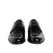 Dolce & Gabbana Black Leather Derby Shoes