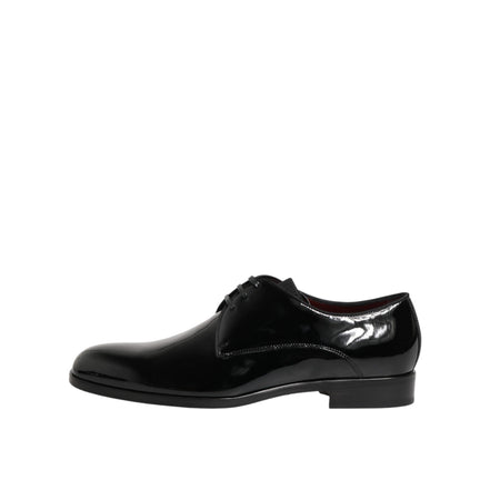 Dolce & Gabbana Black Leather Derby Shoes