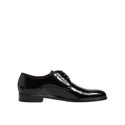 Dolce & Gabbana Black Leather Derby Shoes