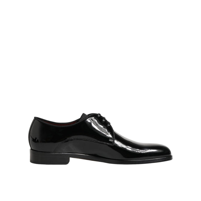 Dolce & Gabbana Black Leather Derby Shoes