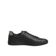 Adidași Dolce & Gabbana din piele neagră cu aplicații inimioară