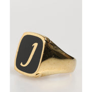 Dolce & Gabbana Gold-Tone Real Brass Black Enamel 