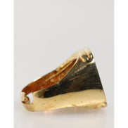 Dolce & Gabbana Gold-Tone Real Brass Black Enamel 
